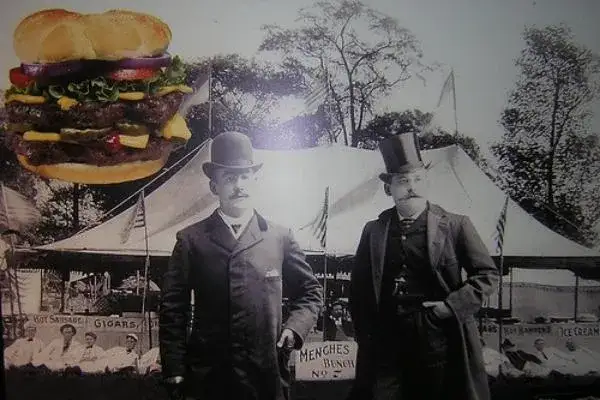 historyczne zdjęcia pierwszych hamburger&oacute;w