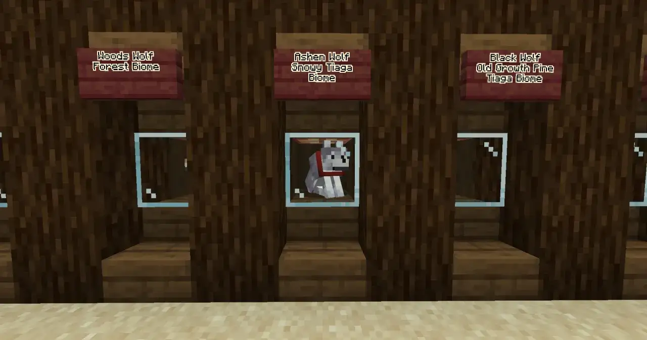 Minecraft biomy tajga las wilki