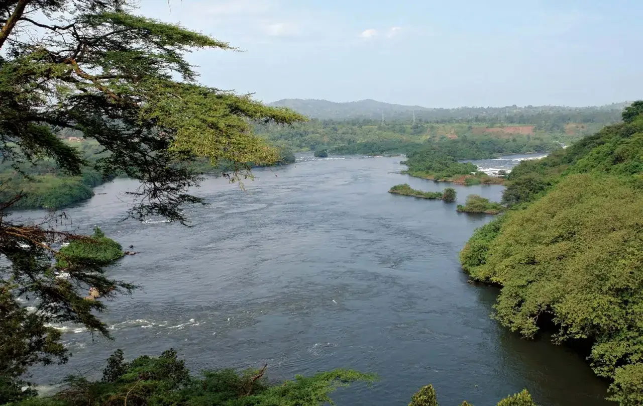 Vacker flod i Uganda, en del av dess rika natur. H&auml;r finns fakta om Uganda.