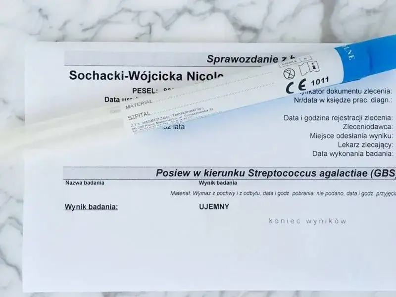 kobieta w ciąży kroplówka poród antybiotyk GBS