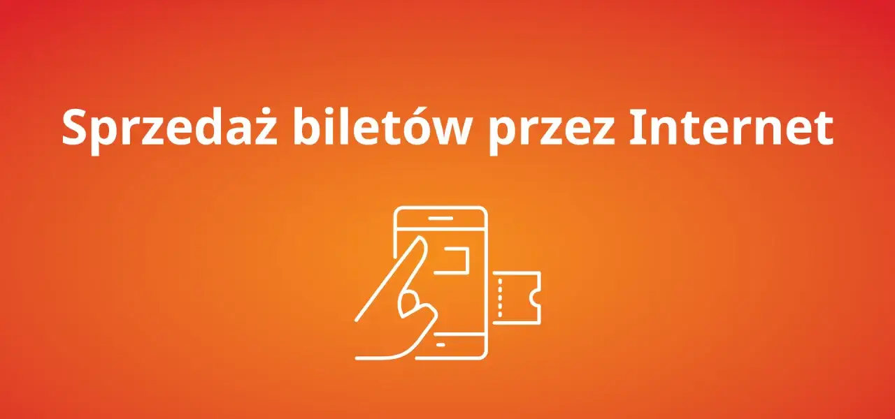 Kup bilet sieciowy Polregio przez Internet. Ikona telefonu z biletem symbolizuje łatwy zakup.