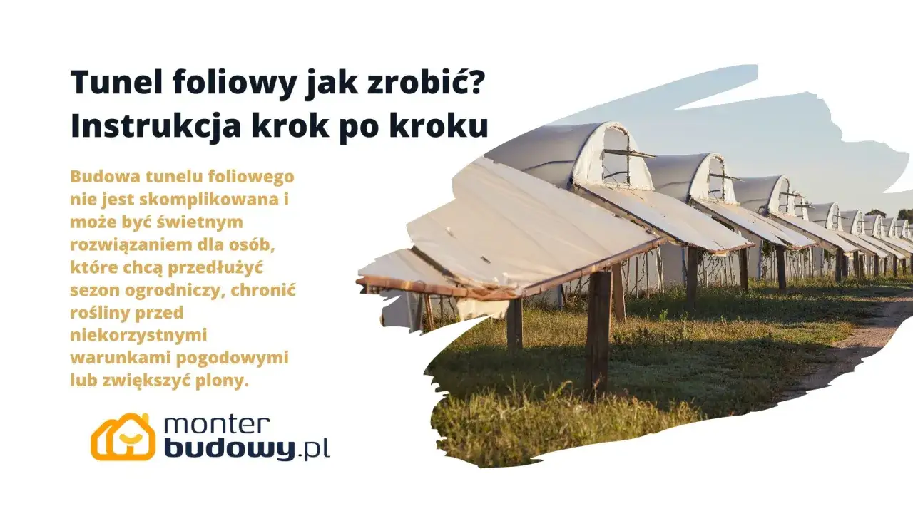 Jak zrobić tunel foliowy? Prosta instrukcja krok po kroku. Rząd tuneli foliowych na polu, idealnych do przedłużenia sezonu ogrodniczego.