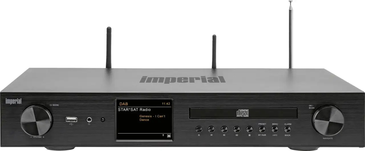 Eleganckie radio Imperial z funkcją DAB+ i odtwarzaczem CD. Idealne do słuchania ulubionych stacji i muzyki.