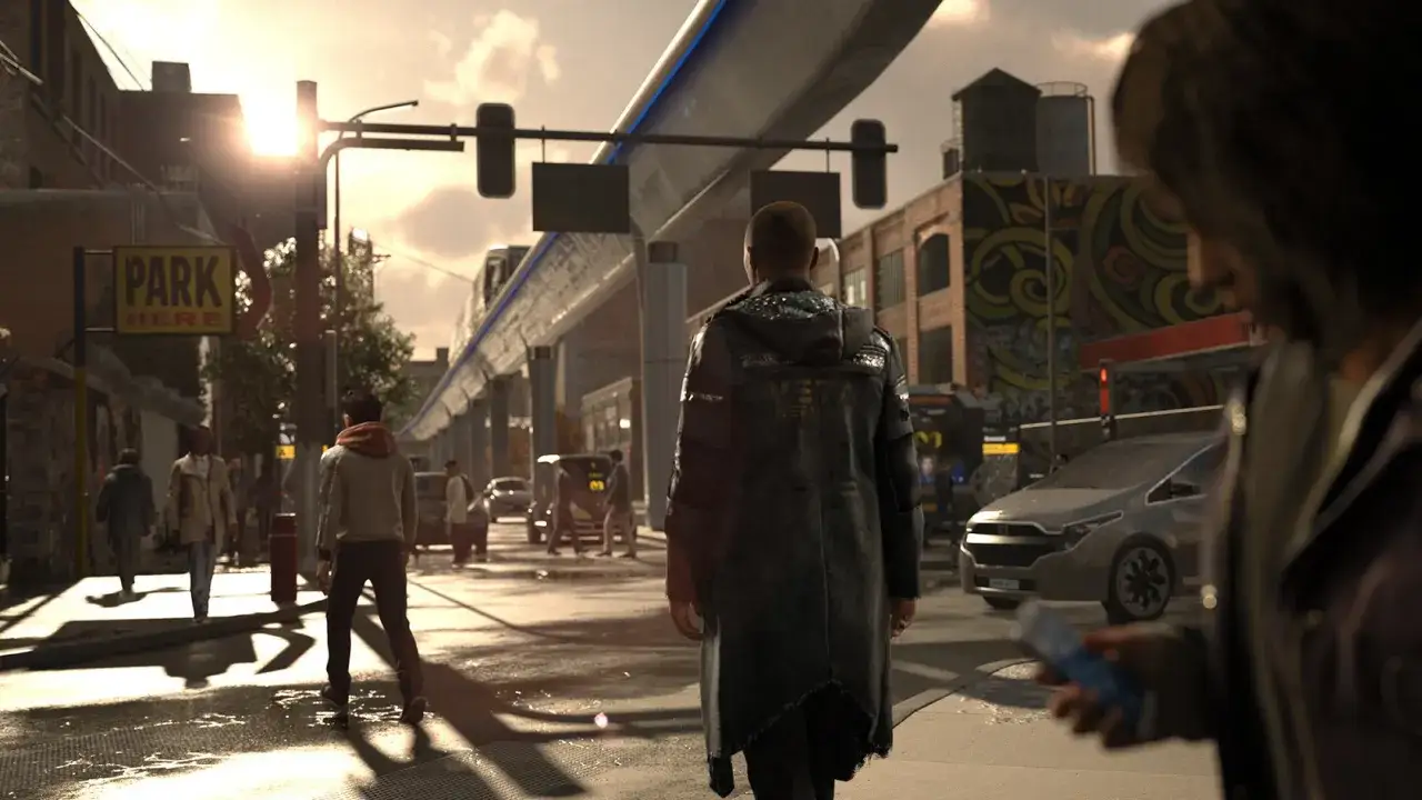 Ulica w Detroit, gdzie androidy żyją wśród ludzi. Sprawdź detroit become human wymagania, by zanurzyć się w tej historii.