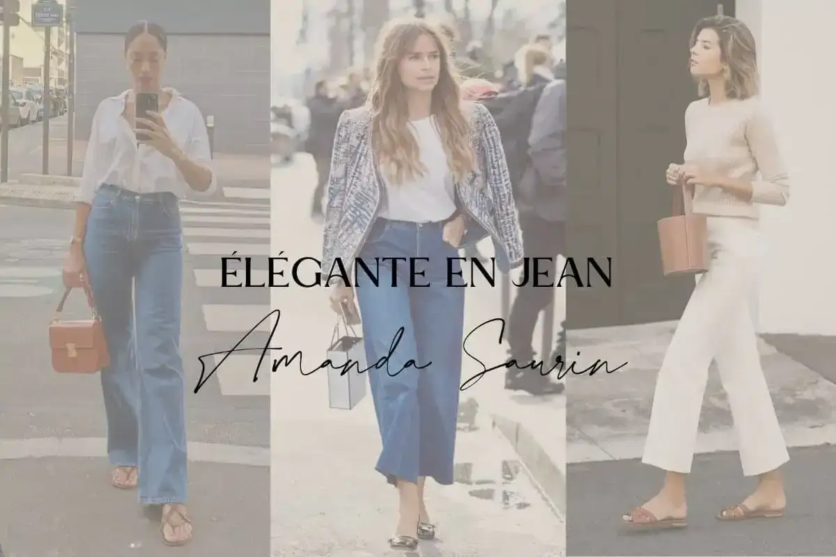 Trois femmes &eacute;l&eacute;gantes portent des tenues en jean, prouvant qu'un jean peut &ecirc;tre une tenue de soir&eacute;e chic.