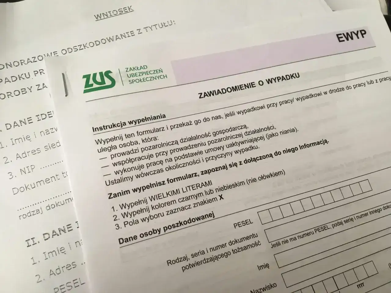 Formularz ZUS