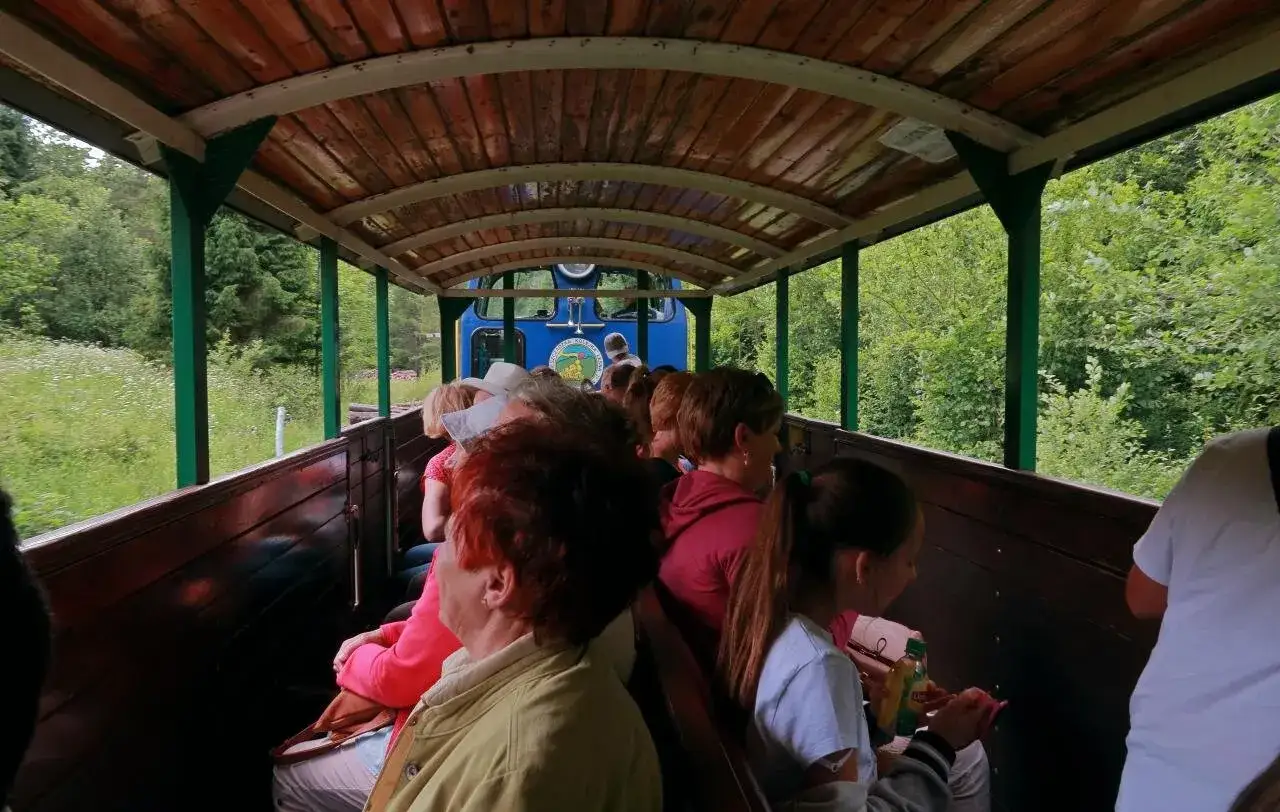 Wsiadając do kolejki bieszczadzkiej, zastanawiamy się, która trasa ciekawsza. Widok z wagonu na zielone Bieszczady zapiera dech.