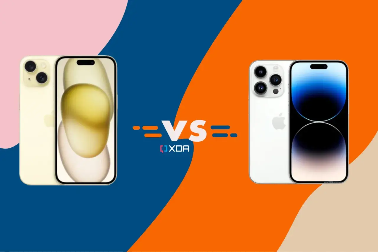 Två iPhones, en gul och en vit, ställs mot varandra. Den vita har en A16-chip, vilket ger den en fördel.