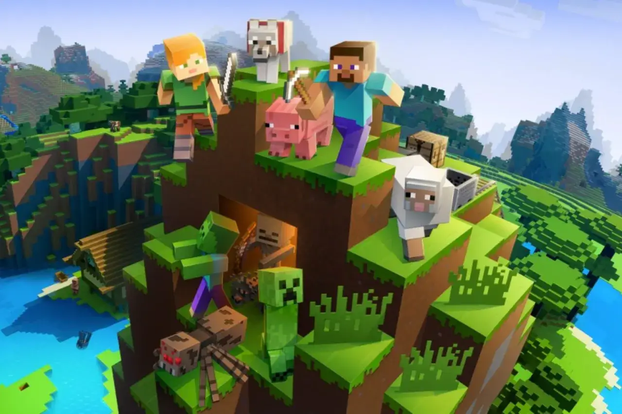 Alex, Steve, pig, wolf, sheep, zombie, skeleton, creeper i pająk na blokach. To świat Minecrafta, gdzie **minecraft cross play** łączy graczy.