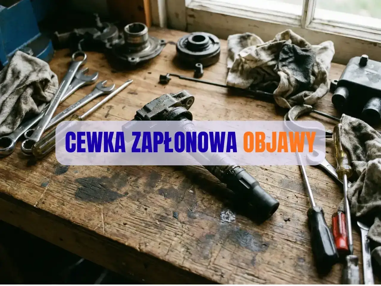 Narzędzia i brudna cewka zapłonowa Astra J 1.4 turbo. Objawy awarii mogą być różne, warto sprawdzić.