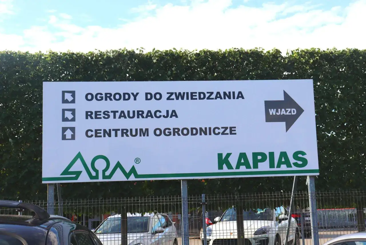 Mapa Ogrodów Kapias dojazd parking