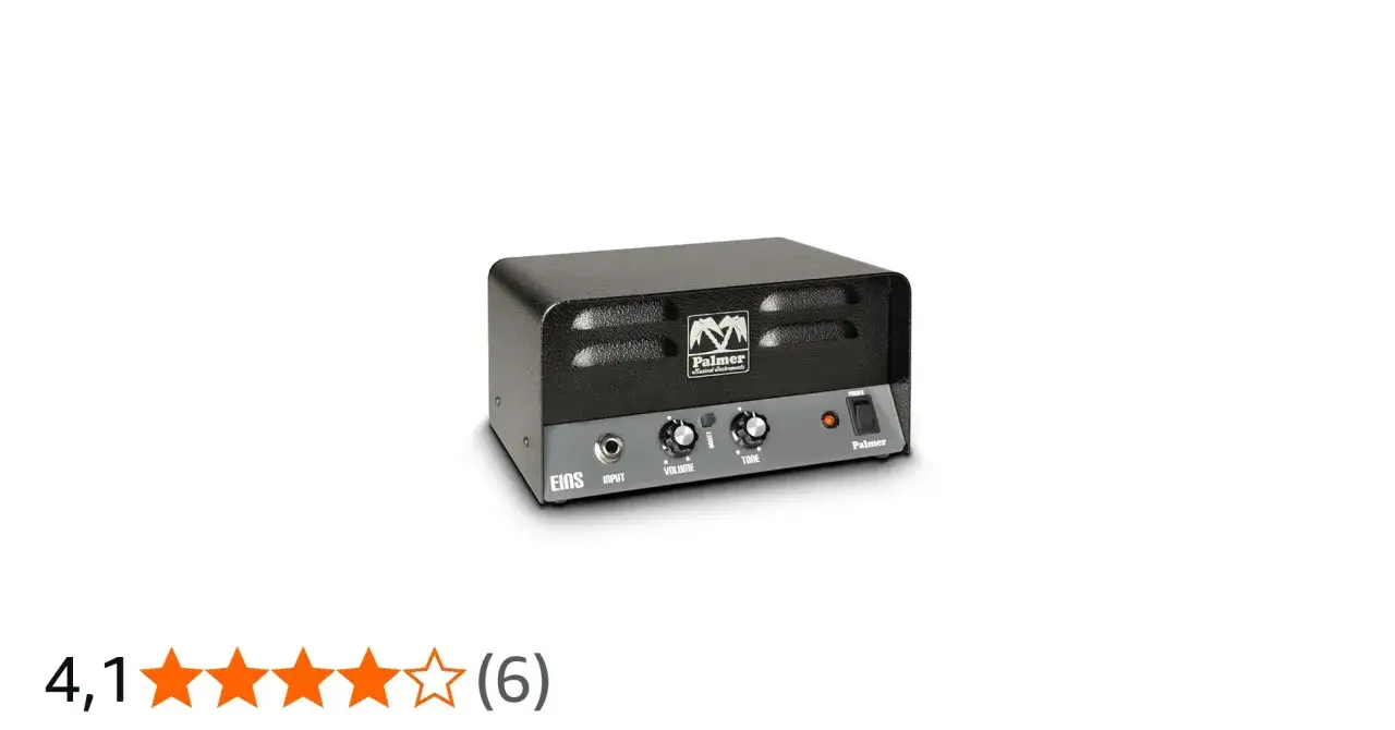 Palmer Eins: kompakter Gitarrenverstärker mit Reglern für Volume und Tone, sowie einem Input.