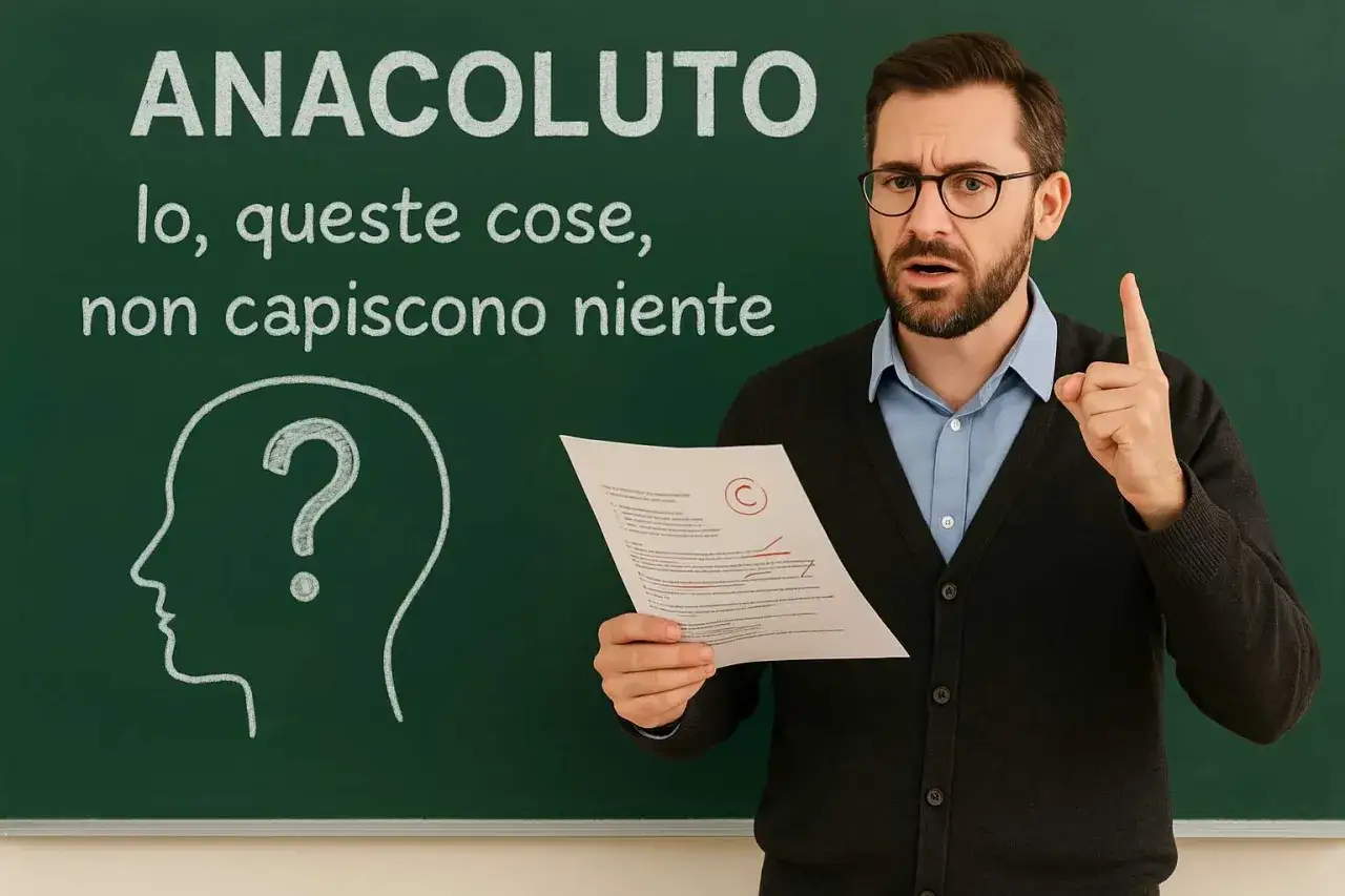 Un insegnante mostra un foglio con un 