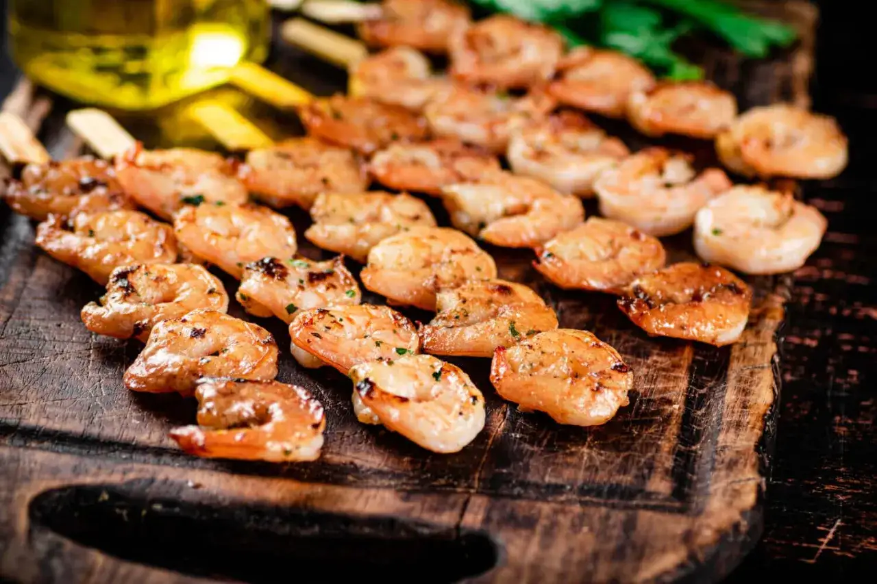 krewetki na grillu z przyprawami
