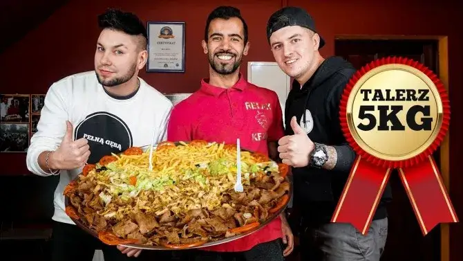 gigantyczny talerz kebaba 5 kg
