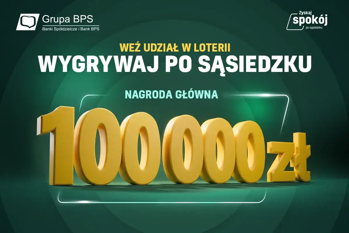 Weź udział w loterii i wygrywaj po sąsiedzku! Nagroda główna: 100 000 zł. Promocje w Multi Multi.