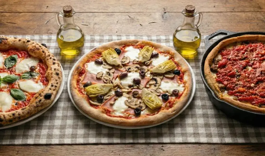 różne style pizzy neapolitańska rzymska nowojorska