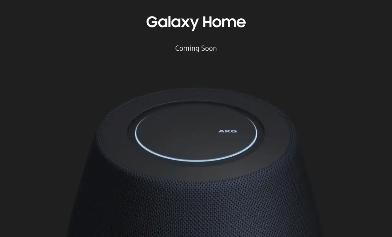 Galaxy Home Lautsprecher mit AKG-Branding. Erleben Sie die Zukunft mit Bixby, dem intelligenten Assistenten.