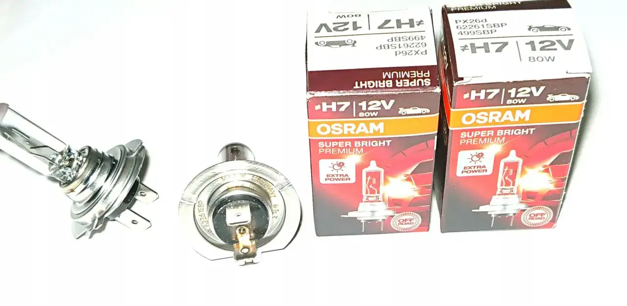 Żarówki H7 12V 80W OSRAM Super Bright Premium, idealne do Scania R. Zapewniają extra moc i widoczność na drodze.