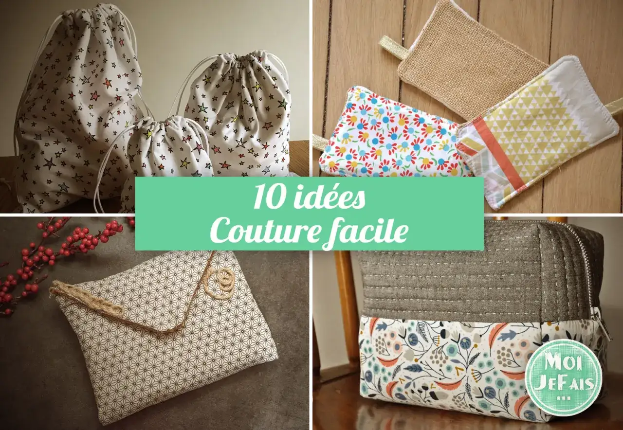 Sacs &agrave; cordon, pochettes et trousses : 10 id&eacute;es de couture facile pour des cr&eacute;ations originales.