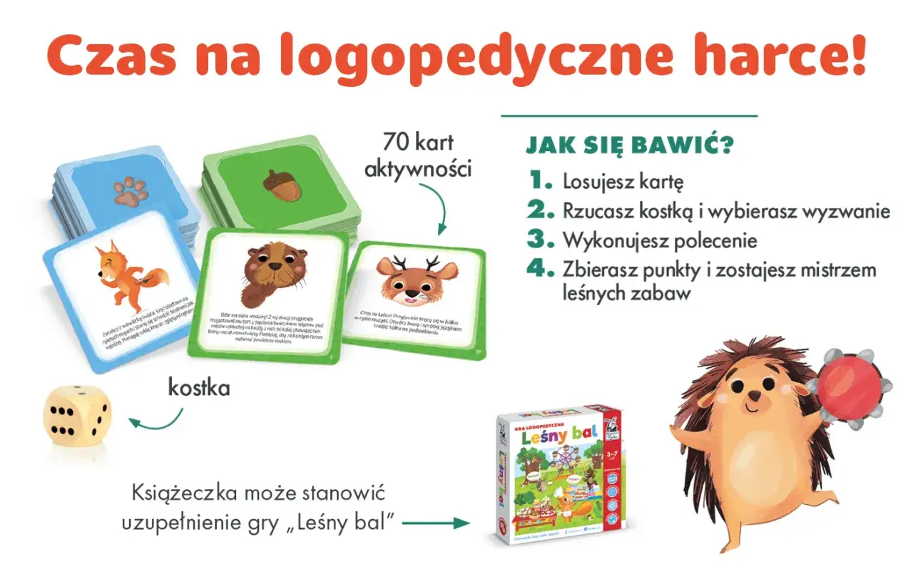 Zestaw kart i kostka do gry