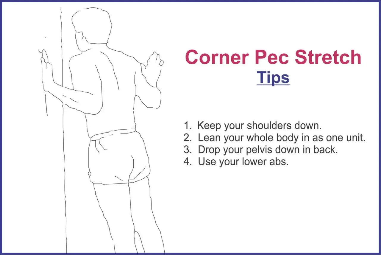 &Eacute;tirement d'angle pectoral pour soulager une contracture. Conseils pour un &eacute;tirement efficace.