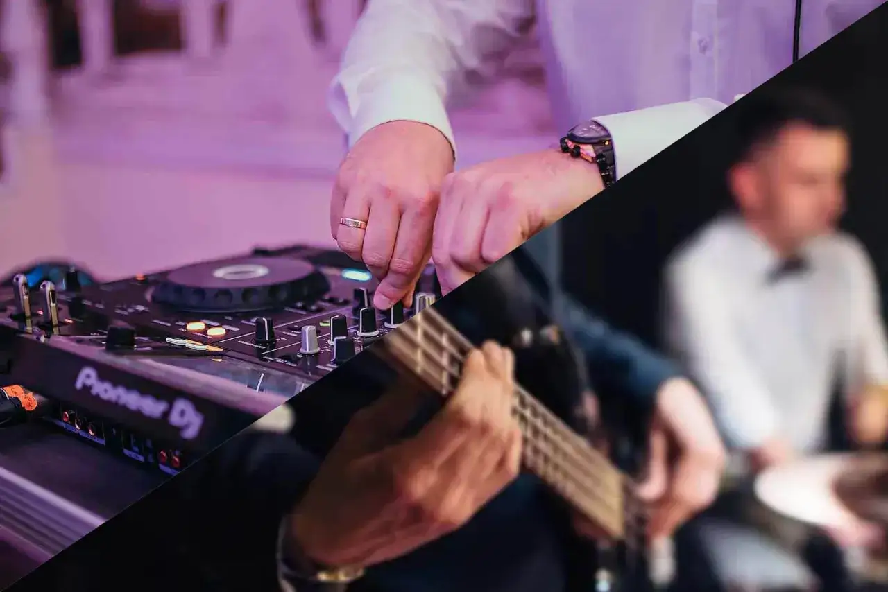 DJ miksuje muzykę, a basista gra na gitarze. Tak zaplanować playlistę weselną, by połączyć pokolenia na parkiecie.