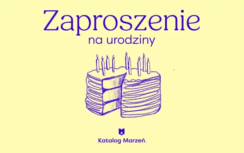 przykładowe zaproszenie urodzinowe z elementami