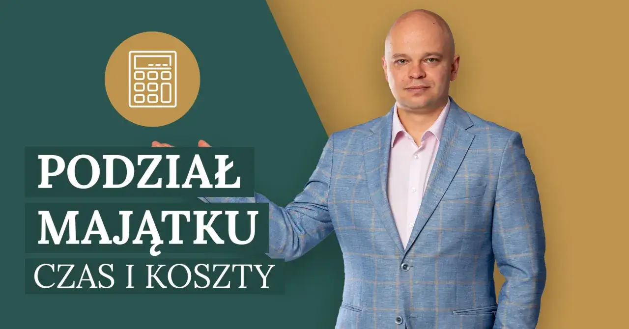 Mężczyzna w garniturze obok napisu