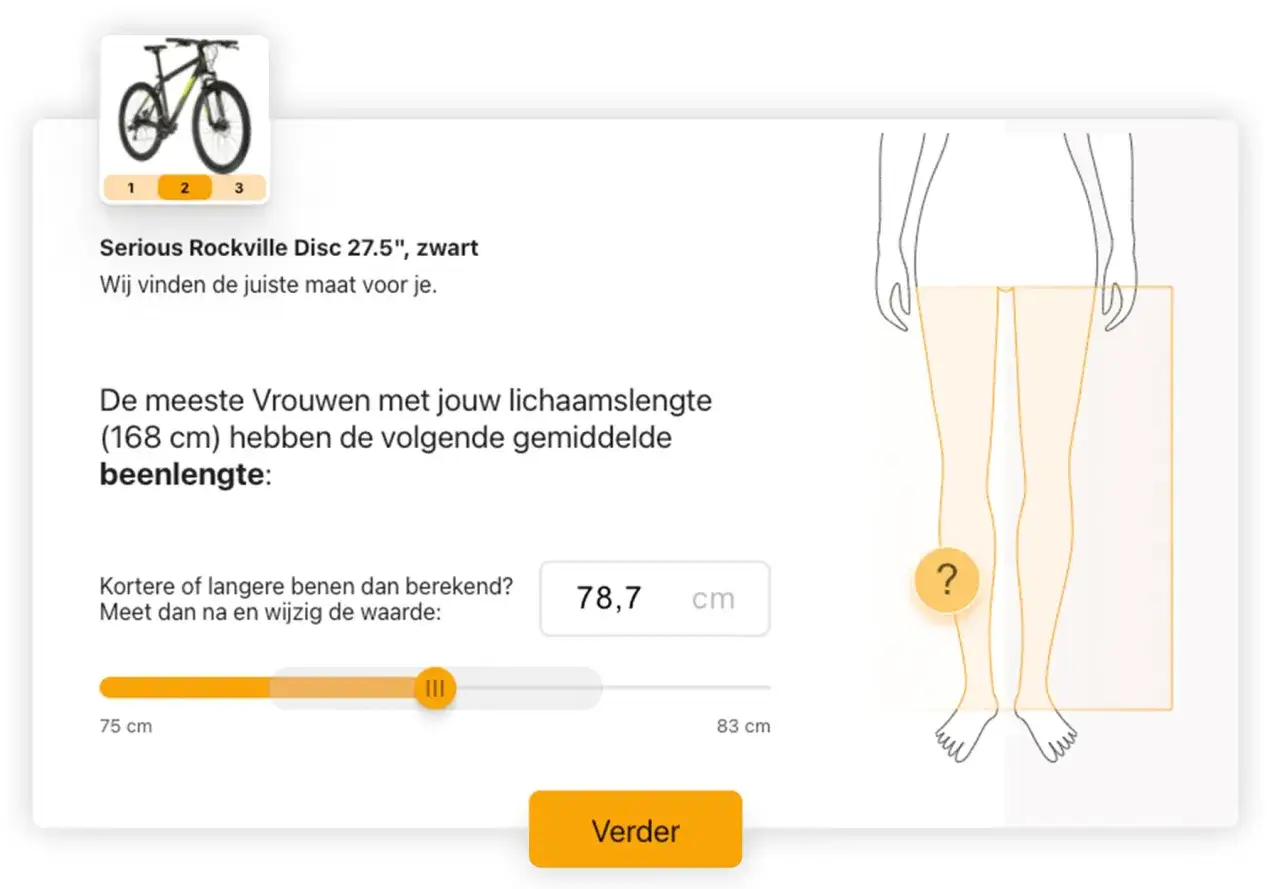 Fietsmaattabel voor de Serious Rockville Disc 27,5