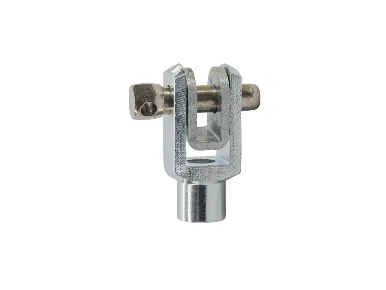 Metalowy element łączący, podobny do widelca, z bolcem i nakrętką. Może być częścią mechanizmu, gdzie sprzęgło skrzypi przy puszczaniu.