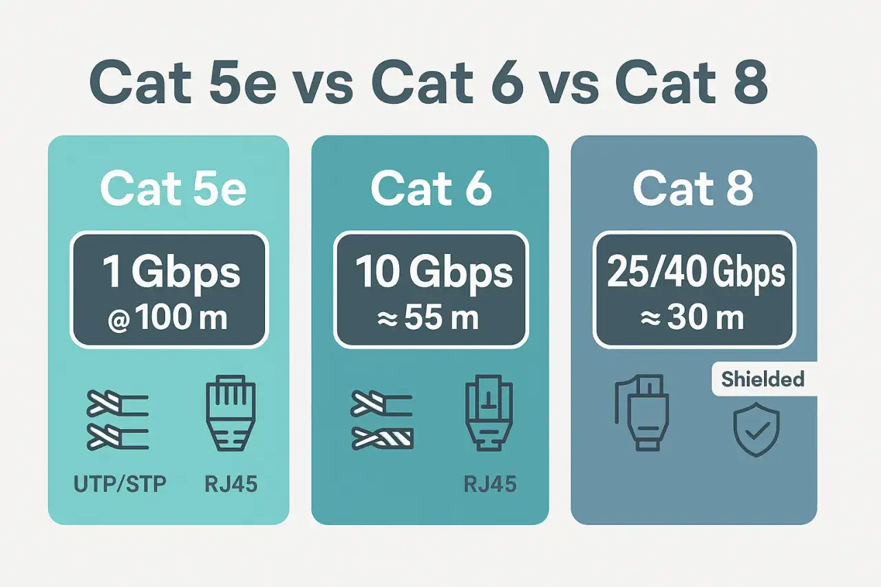 porównanie kabli sieciowych cat 5e vs cat 6