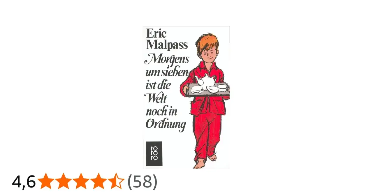 Ein Junge im roten Pyjama trägt ein Tablett mit Tee. Die Welt ist noch in Ordnung, als Mutter streikte.