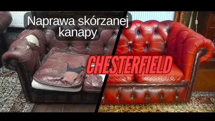 przed i po naprawie skórzanej kanapy