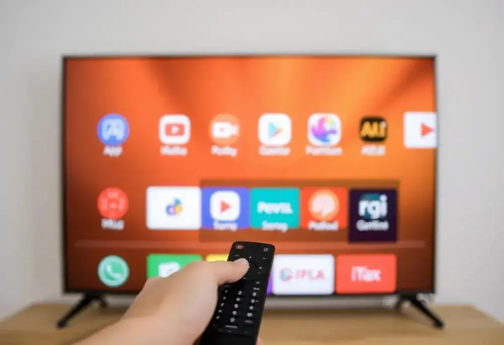ikony sklepów z aplikacjami smart tv, sklep samsung, sklep lg, google play tv