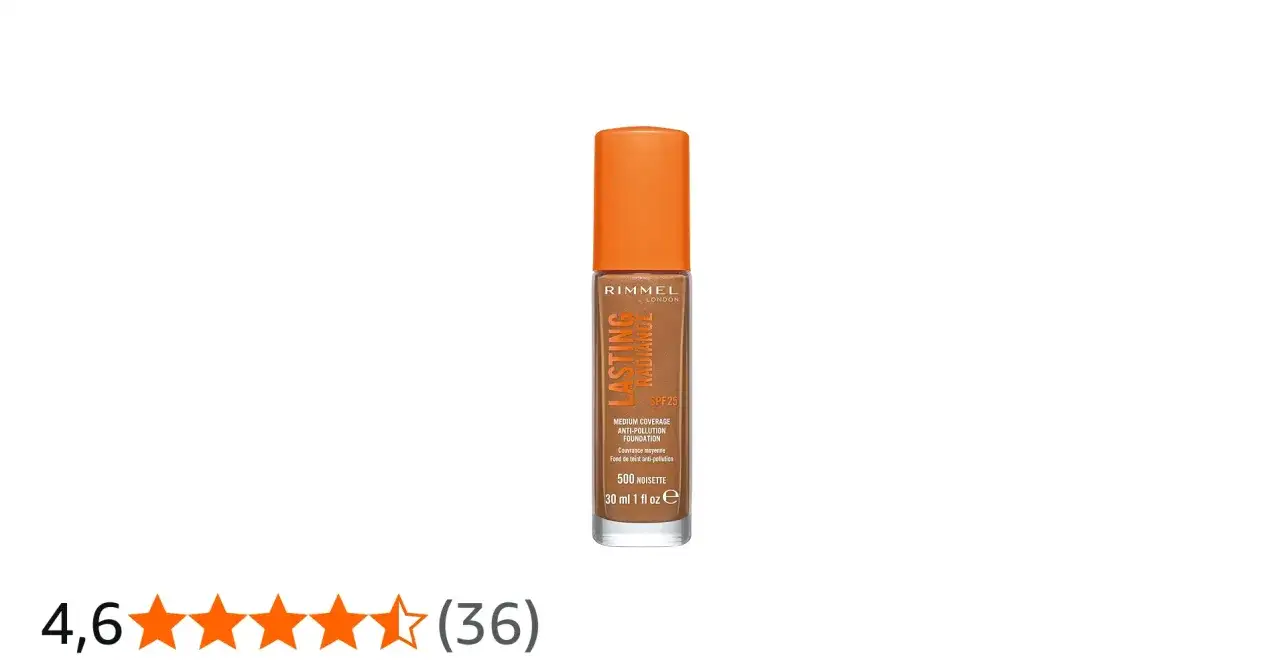 Rimmel Lasting Radiance wycofany. Podkład w odcieniu 500 Noisette z SPF 25, który zapewnia średnie krycie i ochronę przed zanieczyszczeniami.