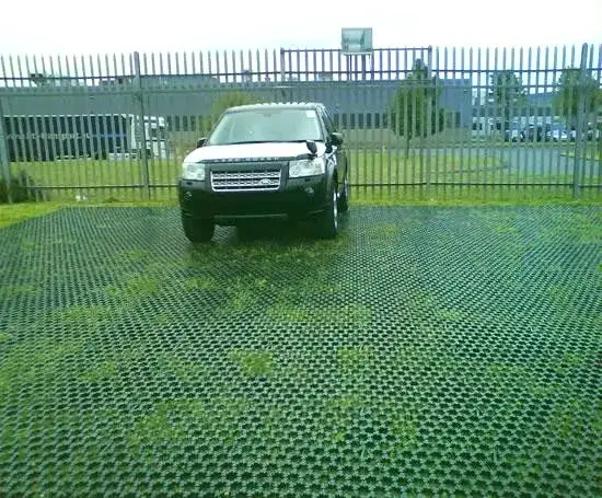 Zielony parking z eko-kratki trawnikowej