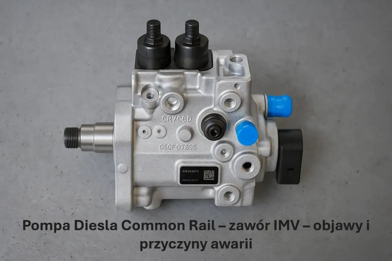 Pompa Diesla Common Rail, zawór IMV. Uszkodzona pompa paliwa diesel objawy mogą być różne, od problemów z rozruchem po nierówną pracę silnika.