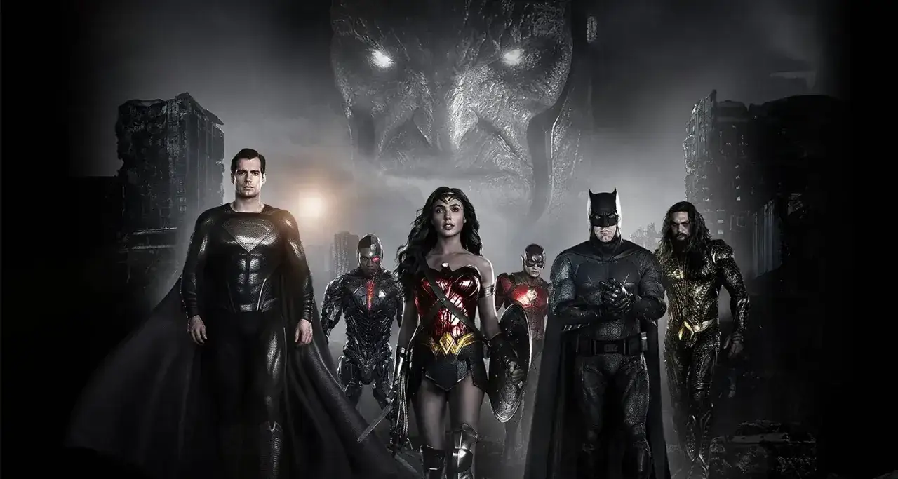 La Justice League, menée par Superman, se dresse face à Darkseid dans ce visuel épique du dcu film.