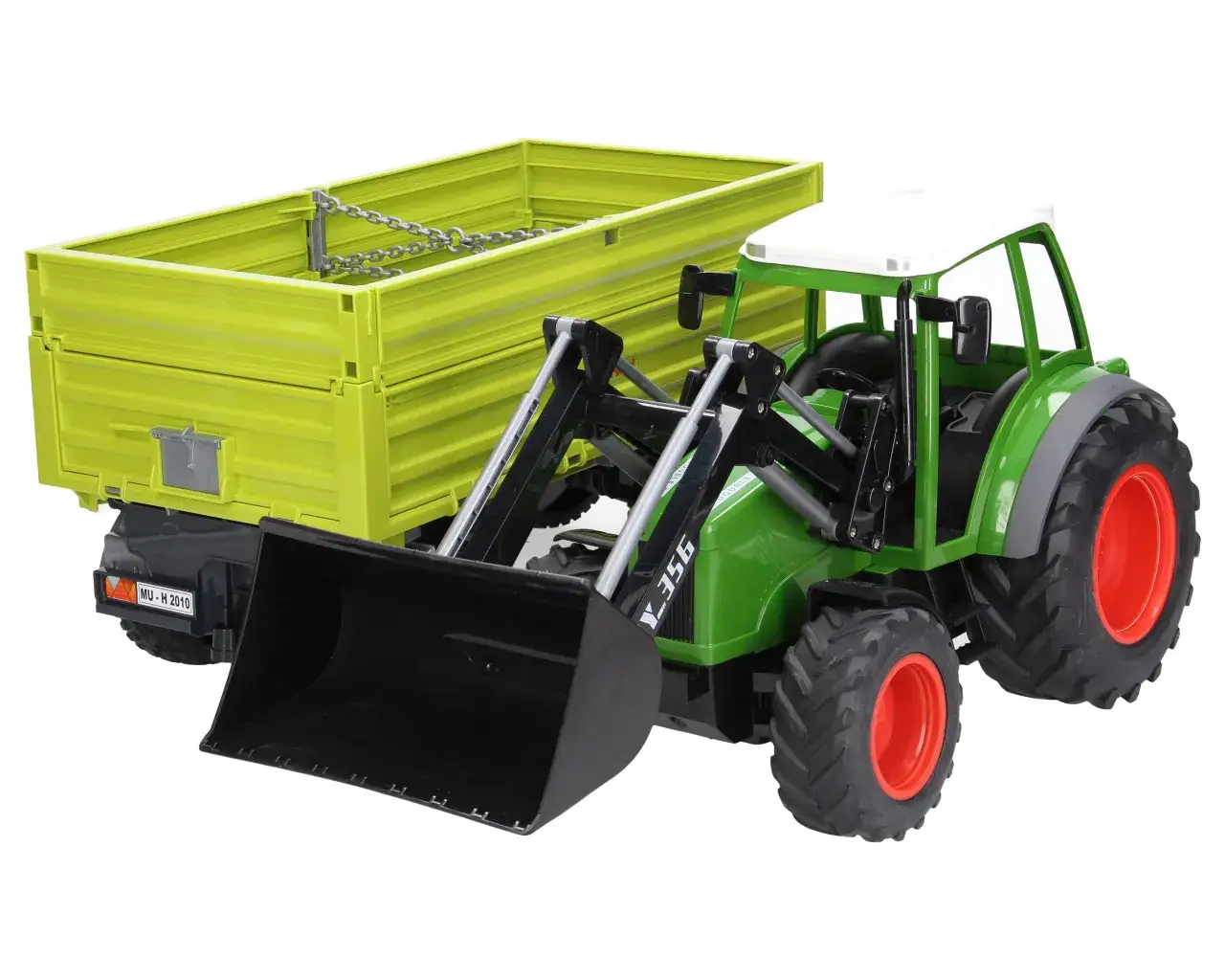 traktor zabawka z przyczepą i ładowaczem