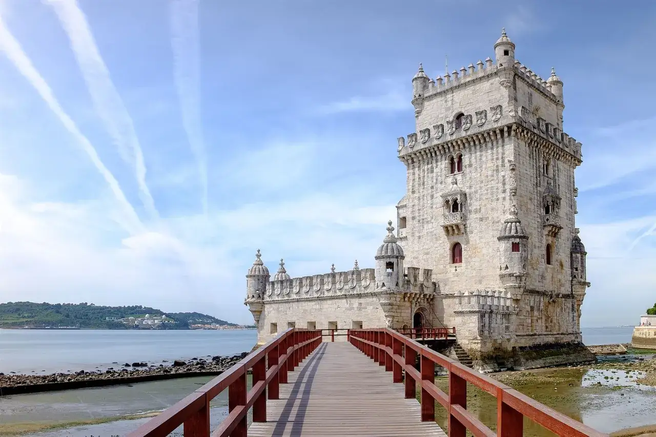 Belem Tower, a UNESCO World Heritage site, is a must-see for what to do in Lisbon for a day. Explore this historic fortress on the Tagus River.