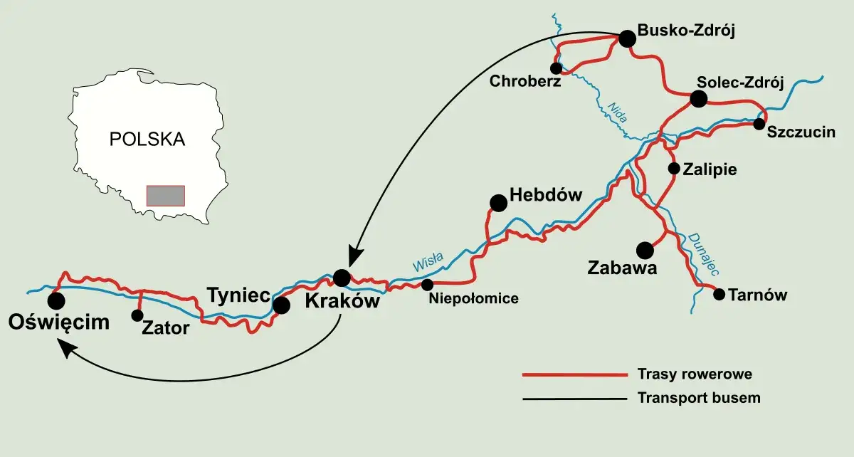 VeloNida trasa rowerowa Ponidzie