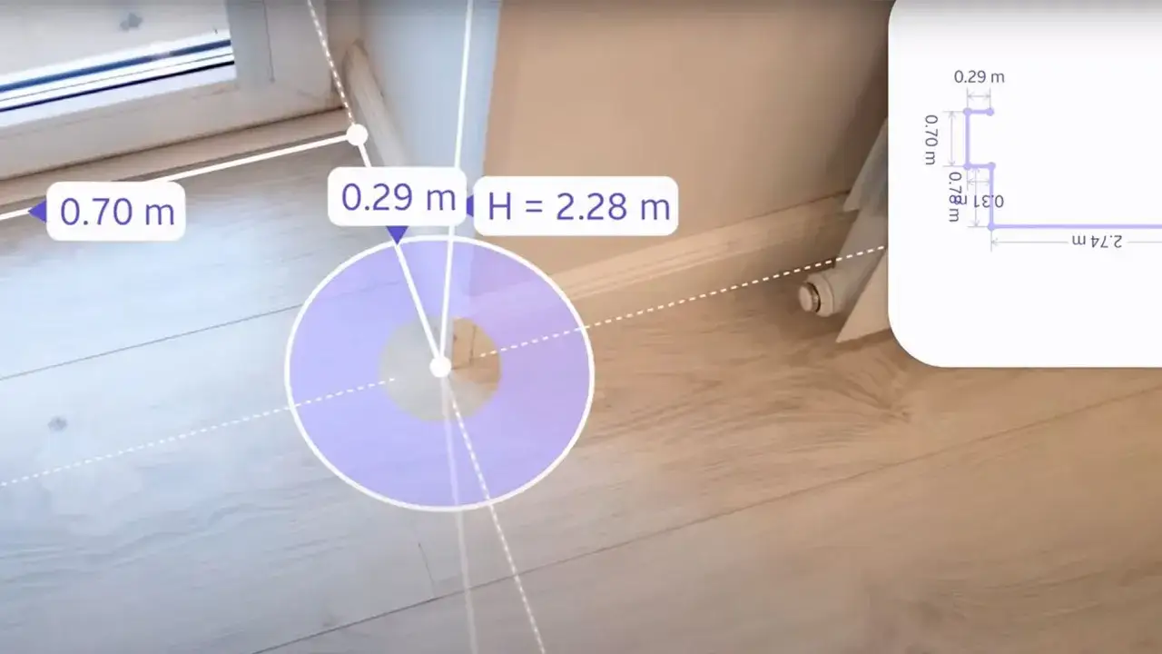 Medici&oacute;n de espacios para saber cu&aacute;ntos metros cuadrados tiene mi casa. Muestra dimensiones de pared y altura.