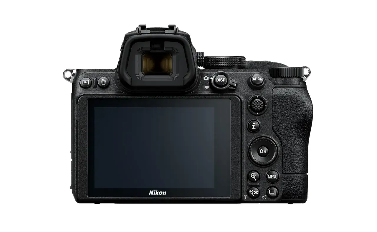 Back view of a Nikon Z5 camera, released on its official Nikon Z5 release date.