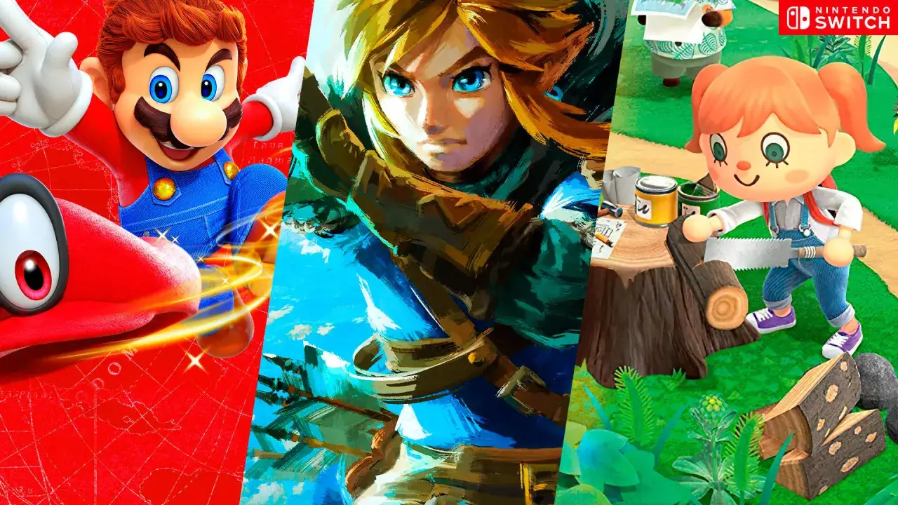 Mario, Link y un personaje de Animal Crossing, ¡los mejores juegos Nintendo Switch!