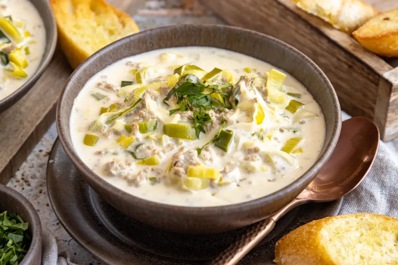 Brot Beilagen Hack Lauch Suppe
