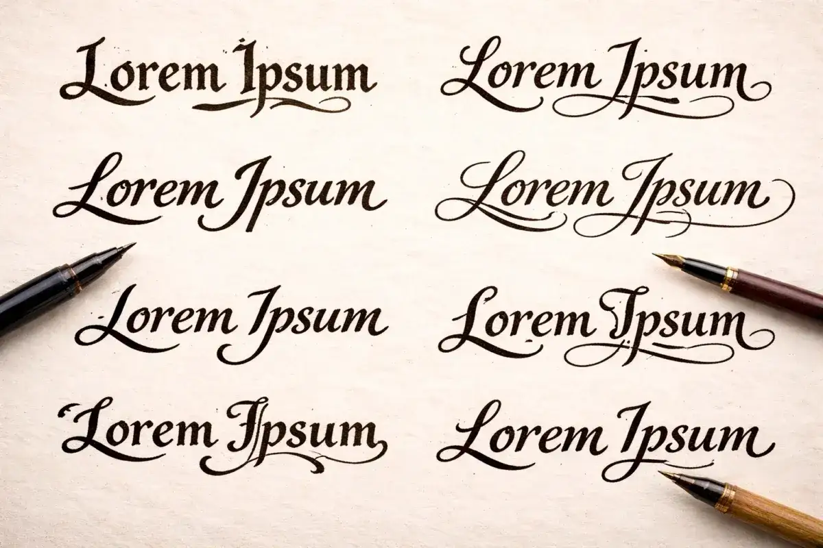 Différentes polices calligraphiques