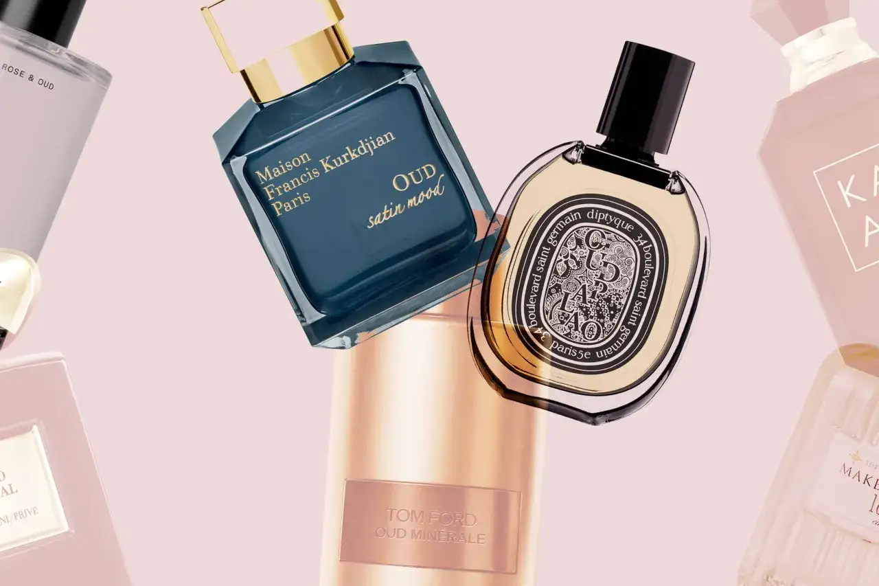 Luksusowe perfumy: Maison Francis Kurkdjian Oud Satin Mood, Diptyque, Tom Ford Oud Minerale i Xerjoff More Than Words.