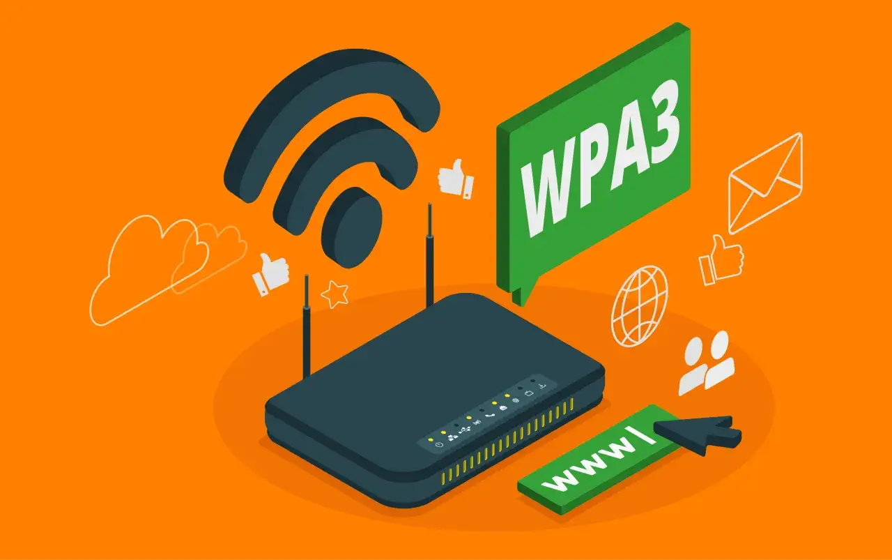 Router con se&ntilde;al Wi-Fi y el texto 