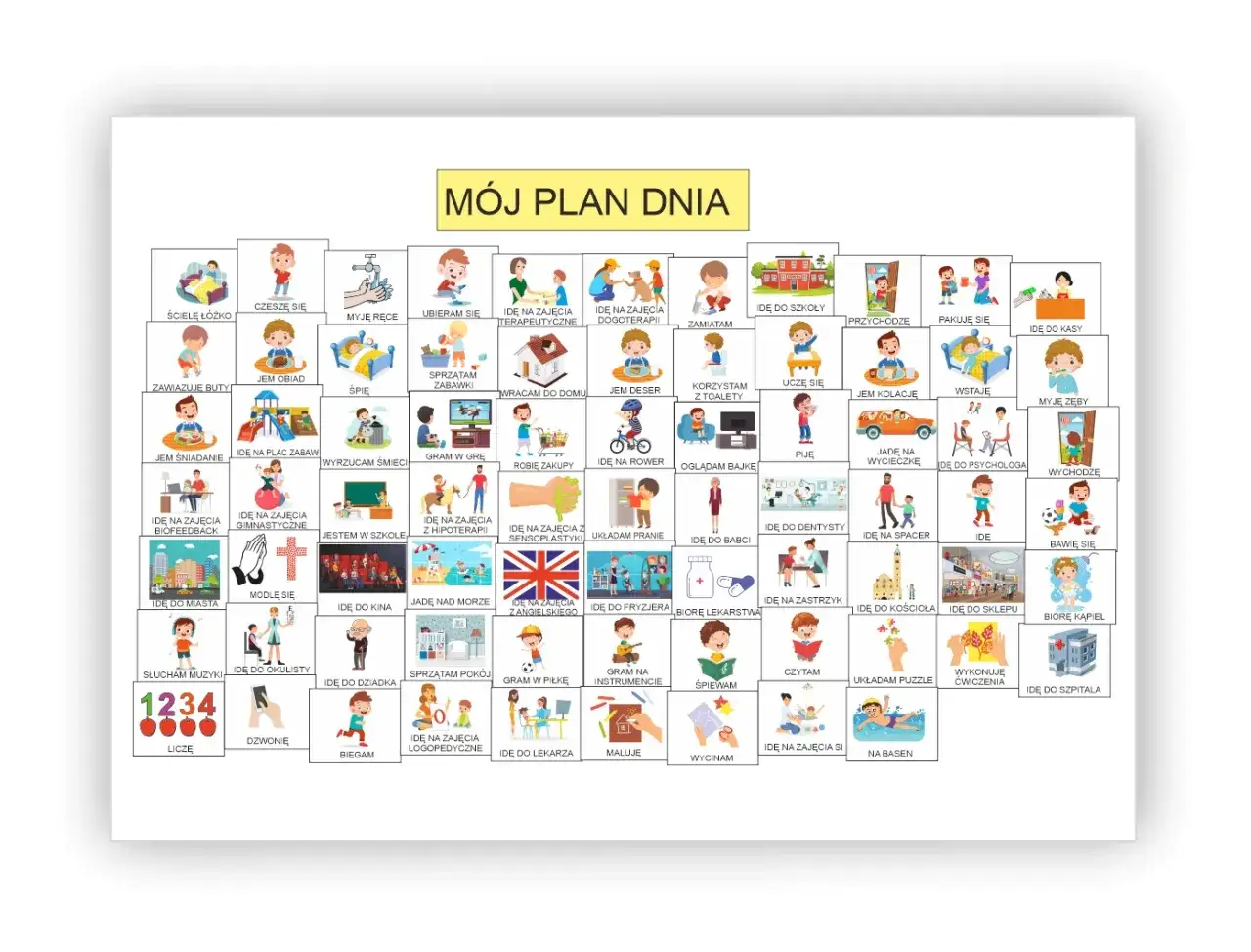 Plan dnia dla dziecka z ADHD: od porannej toalety po zajęcia terapeutyczne i zabawę.